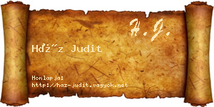 Ház Judit névjegykártya