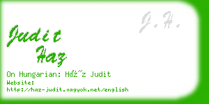 judit haz business card